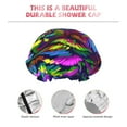 thumbnail image 5 of Kll Howling Wolf Pattern Shower Cap & Bath Cap For Women,Reversible Oversized Waterproof Shower Caps For All Hair Lengths,Elastic Reusable Bathing Hair Cap, 5 of 9