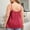 Red, variant on Karight Camisole for Women Bulid in Bra Casual Flowy Cami Adjustable Spaghetti Strap Tank Top Pleated Loose Fit