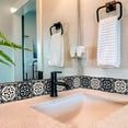 thumbnail image 6 of Mi Alma Black and White Tile Stickers Peel and Stick Tile Stickers 24 PC Set backsplash Tile Decals Bathroom & Kitchen Vinyl Wall Decals Just Peel Stick Home Decor (Stars, 4x4 Inch), 6 of 11