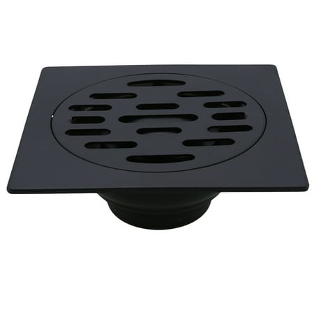 

Fashion Black Bathroom Drain Cover Durable Stainless Steel Shower Drain with Lid for Floor Laundry Kitchen Bathroom(Ordinary)