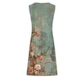 thumbnail image 5 of Teissuly Women's Casual Versatile Printed Round Neck Casual Sleeveless Suspender Dress, 5 of 5