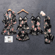 thumbnail image 5 of Pijama de seda para mujer, holgado, agradable para la piel, sexy, de cinco piezas, ropa interior para el hogar, 5 of 5