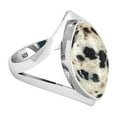 thumbnail image 3 of Natural Dalmatian Women Jewelry 925 Sterling Silver Ring, 3 of 10