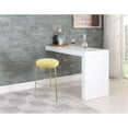 thumbnail image 2 of Meridian Furniture Tres Yellow Velvet Bar Stool, 2 of 4