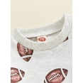 thumbnail image 5 of Jaweiwi Toddler Baby Boy Football Print Pants Clothes Set 6 12 18 24 Months 2T 3T Long Sleeve Round Neck Sweatshirt Drawstring Pockets Long Pants Outfits, 5 of 9