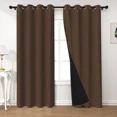 thumbnail image 2 of Lfeey Brown Room Darkening Curtains 42x63 Inch, Blackout Curtains for Bedroom Living Room, 2 Panels, 2 of 7