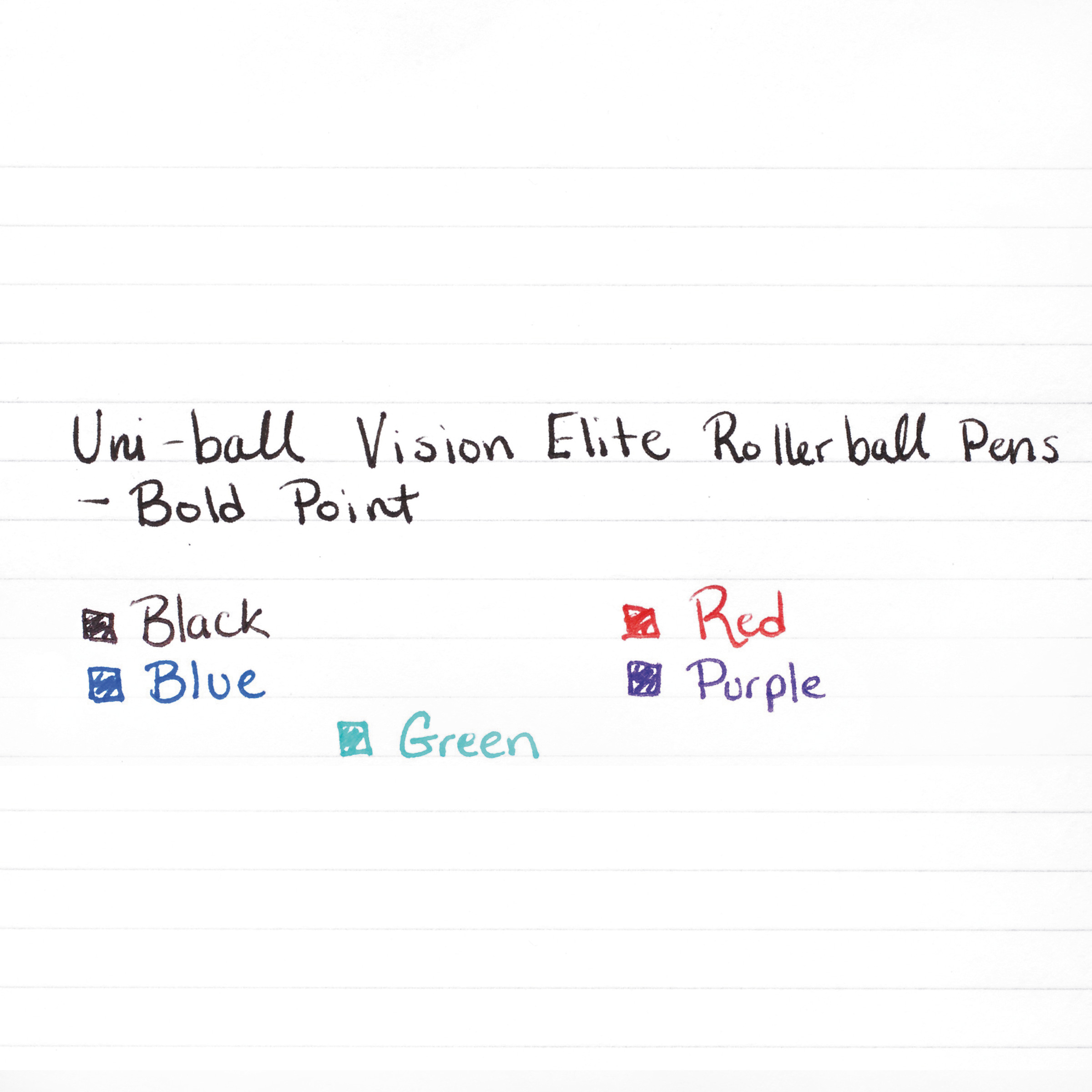 uni-ball Vision Elite Rollerball Pen, Bold Point, Black - image 2 of 2