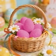 thumbnail image 6 of HuiXinOu Easter Flocked Foam Eggs, Modern Style with Multiple Colors, Decorative Eggs for Easter Baskets, Tabletop Decor and Easter Celebrations, 6 of 6