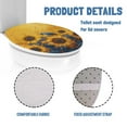 thumbnail image 2 of ZUXONGSY Sunflower Bird Toilet Lid Seat Cover Machine Washable Elongated Toilet Cover with Elastic Band Washroom Toilet Bowl Dust Cover Stain-Resistant Decoration for Washroom, 2 of 6