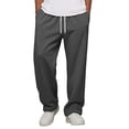 thumbnail image 5 of KLHDSF Men's Baggy Bootcut Sweatpants Wide Leg Flared Stretch Elastic Waist Drawstring Cotton Lounge Workout Casual Pants Dark Gray XL, 5 of 8