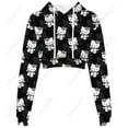 thumbnail image 2 of Nouveau SweatyRocks de Mode Dessin Animé pour Femmes, Décontracté, Imprimé Hello Kitty, Haut Court à Manches Longues, Chandail à Capuchon Chat Kitty, Y2K, Vente Chaude, 2 of 7