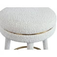 thumbnail image 4 of Meridian Furniture Coral Cream Boucle Fabric Counter Stool, 4 of 5