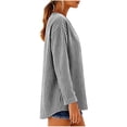 thumbnail image 4 of Gamivast Striped Shirts for Women Button Down V Neck Long Sleeve Casual Loose Tunic Tops for Leggings Comfort Fit Fall Fashion Blouses Work Office Everyday Wear, 4 of 6