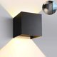 thumbnail image 3 of Luces LED cúbicas hacia arriba y hacia abajo, luces de pared para exteriores, cuerpo de aluminio, lámparas de pared para exteriores impermeables, luminaria para exteriores, 3 of 4