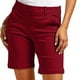 thumbnail image 3 of Pantalones cortos de cintura alta para mujer - Cintura elástica - Elásticos, informales, con bolsillos - Conjuntos elegantes para el trabajo, 3 of 8