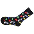 thumbnail image 6 of Sierra Socks Leaf Pattern Crew Cotton Socks. (Shoe Size: 6-12, Black), 6 of 6