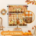thumbnail image 4 of Mloabuc Fall Buffalo Plaid Kitchen Window Curtains and Valances Set 36 Inch, Pumpkins Maple Leaves Farmhouse Short Tier Curtain for Cafe Living Room Bathroom, Autumn 3 Pieces Set Kitchen Decor, 4 of 6