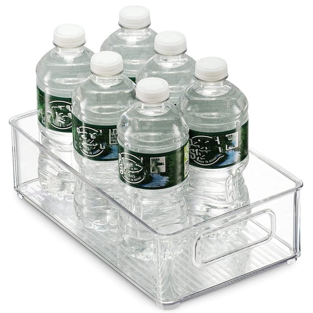 6Pcs Clear Plastic Storage Bins Space Saving Freezer Organizer For Food Storage Organization