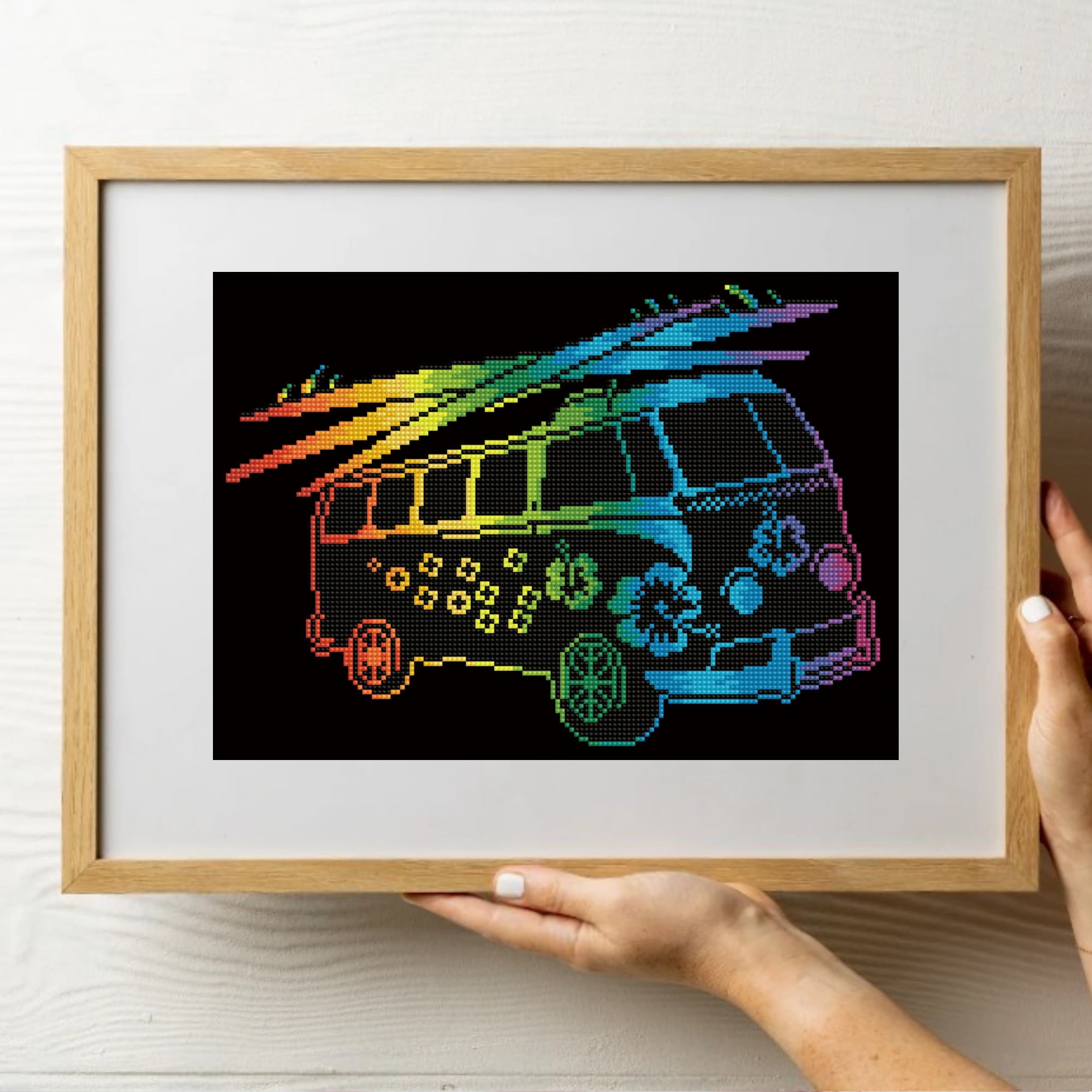 Diamond Dotz Cool Combi Retro  Diamond Painting Kits for Adults - Diamond Art Kits a Relaxing Creative Craft Kit with Dotz Gems 16"x12"