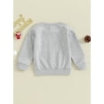 thumbnail image 4 of Wassery Toddler Boys Girls Christmas Sweatshirts Baby Long Sleeve Crewneck Letter Print Pullover Tops 6M 12M 18M 24M 3T 4T Kids Girls Boys Casual Fall Winter Clothes, 4 of 8