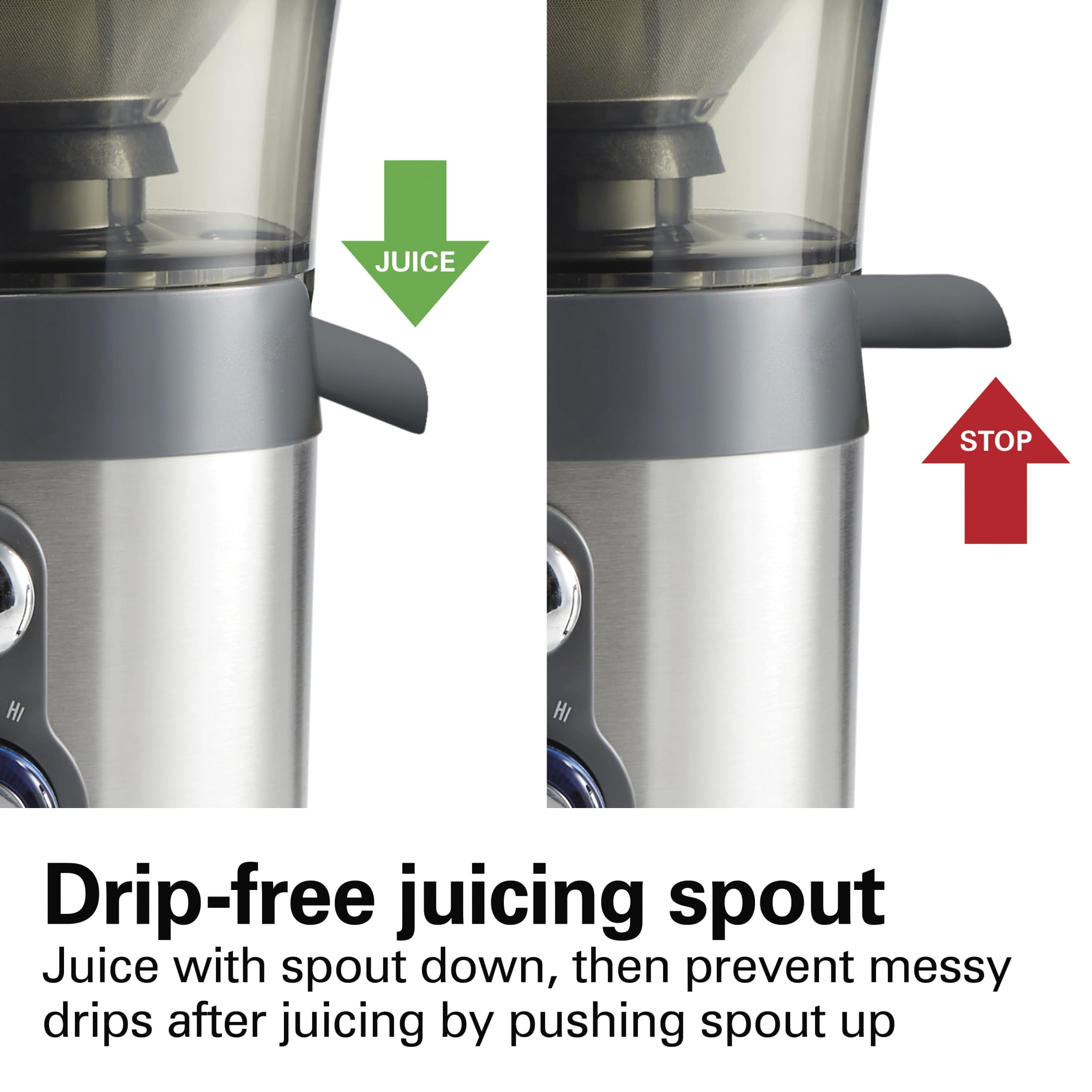Hamilton Beach Big Mouth Easy Clean Juicer Machine for Fruits and Vegetables with Extra Large Chute,  Extractor de Jugos, Stainless Steel