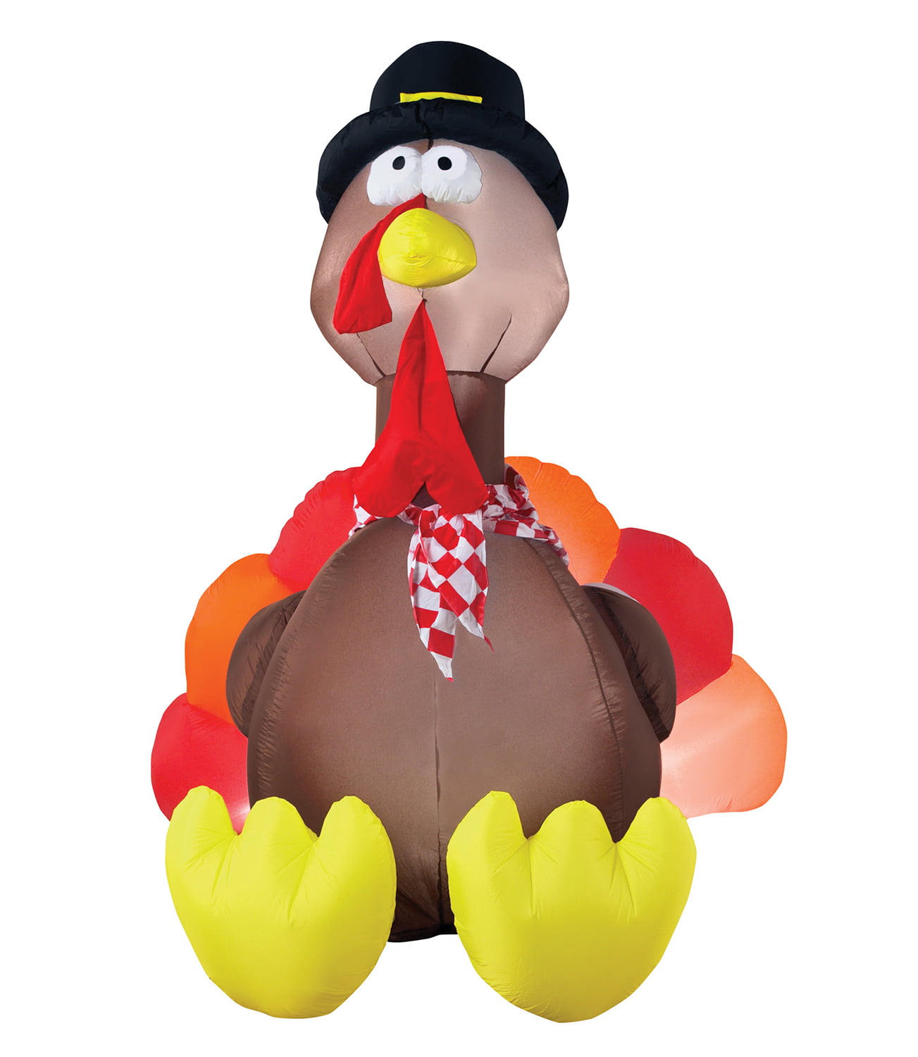 LB International 4' Thanksgiving Prelit Inflatable Turkey Outdoor ...