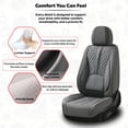 thumbnail image 5 of Egamige Car Seat Covers, Universal Fit, with Lumbar Support, Waterproof Leather, Front and Rear Seat Covers, Fits Most Cars, 5-Piece Set, 5 of 10