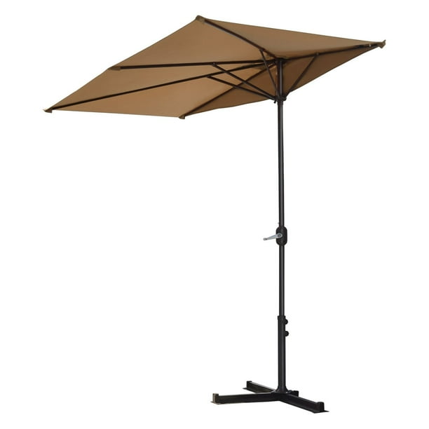 Sunrise Umbrella 7.5 x 3.9 ft. Rectangle HalfWall Patio Umbrella with