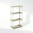 thumbnail image 3 of Furinno Turn-N-Tube 4-Tier Multipurpose Shelf Display Rack, Shelving Unit, Bookcase, Sonoma Oak/White, 3 of 6