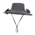 thumbnail image 1 of Sombrero de refrigeración jinwen con ventilador recargable 3 velocidades gris oscuro, 1 of 8