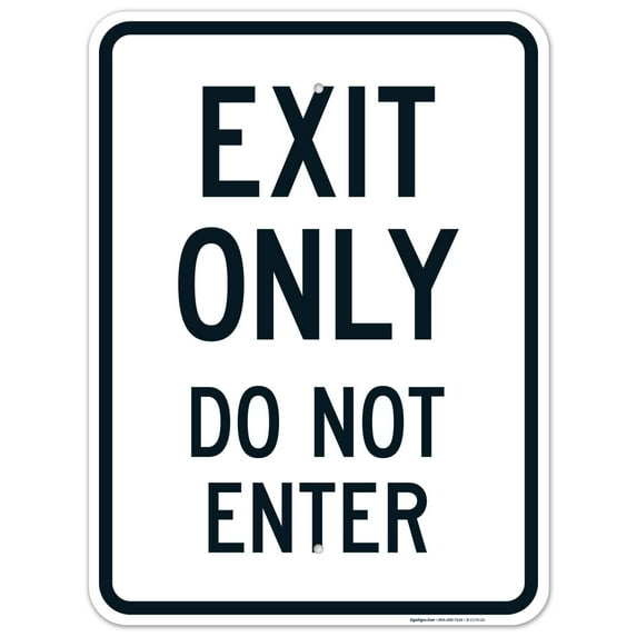 Exit Only Do Not Enter Sign,