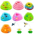 thumbnail image 3 of Cat Toys Cat Track Interactive Ball Toys Kittens Rollers Play Toys 4 Layers Towers Tracks 360° Electric Rotating Toys, 3 of 6