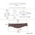 thumbnail image 5 of Acoustic Guitar Wooden Rosewood Bridge Pins Saddle Nut Sets Accesories Parts, 5 of 15