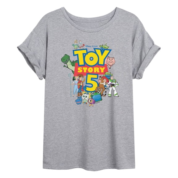 Toy Story 5 - Character Logo - Juniors Oversized Graphic T-Shirt