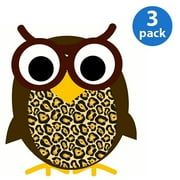 (3 Pack) Ashley, ASH10009, Owl Design Magnetic Whitebrd Eraser, 1 Each, Brown,White (3 pack)
