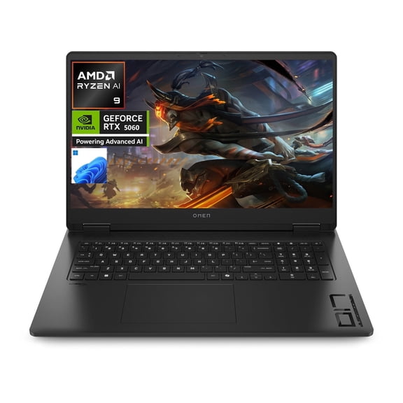 HP Omen 17.3" FHD 144Hz IPS Gaming Laptop, AMD Ryzen AI 9 365, Nvidia RTX 5060 8GB GDDR7, 16GB DDR5 RAM, 1TB SSD