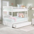 thumbnail image 1 of AFI Columbia Full over Full Solid Wood Bunk Bed with Trundle in White, 1 of 10