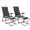 Grey, variant on Gymax 4PCS Folding Patio Recliner Chair & Ottoman Set w/ Adjustable Backrest Grey