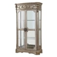 thumbnail image 2 of Wood and Glass Curio Cabinet with Touch Lighting, Champagne Gold and Clear, 2 of 2