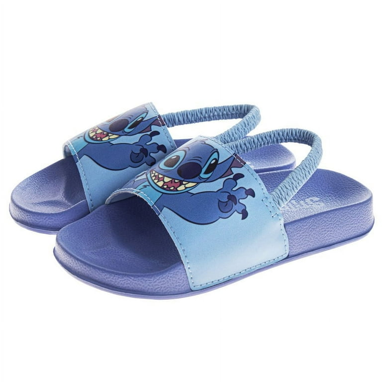 Disney - saya._ Disney Stitch Girls' Dual Sizes Slide Sandals. (Toddler