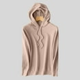 thumbnail image 4 of FAIWAD Womens Knitted Hoodie Sweater Loose Casual Long Sleeve Lightweight Drawstring Pullover Basic Comfy Sweatshirts, 4 of 9