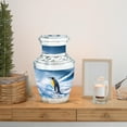 thumbnail image 6 of MUKTIVE Penguin Memorial Burial Urns for Human Ashes Women & Men, Grey Cremation Urn for Ashes Adult Mom Funeral, Small Keepsake 3 Inch Urns for Adult Male & Feamle for Cremated Remains, 6 of 7