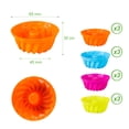 thumbnail image 2 of Moldes reutilizables para envoltorios de cupcakes, moldes de silicona de grado alimenticio para hornear para usos múltiples, fácil limpieza, aptos para lavavajillas, ideales para mini gugelhupf y, 2 of 6