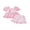 Pink, variant on BemeyourBBs Toddler Baby Girl Summer Clothes Mothers Day Fathers Day Outfit I Love Mama Daddy Heart Letter Embroidery Short Sleeve Tunic Shirt Tops and Plaid Shorts Set