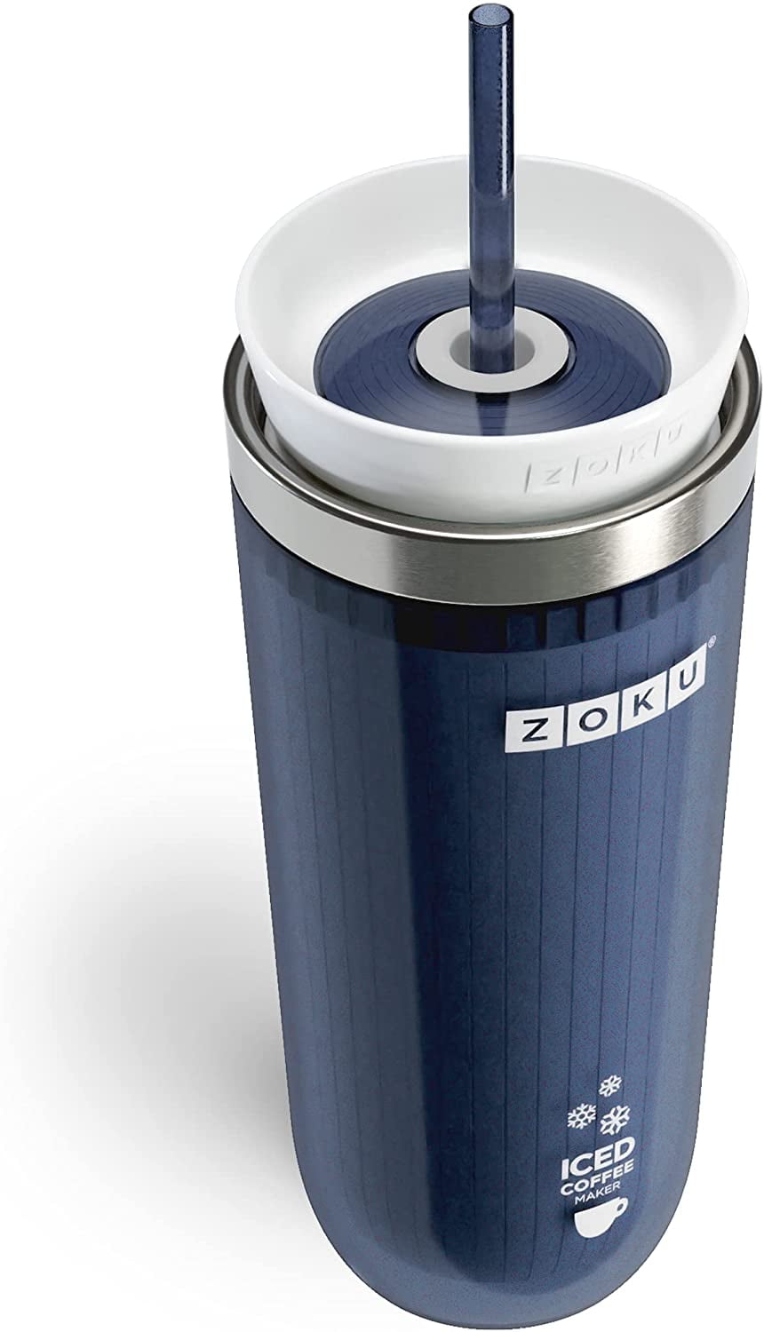 Zoku Instant Iced Coffee Maker, Reusable Beverage Chiller Cools Hot