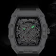 thumbnail image 5 of Reloj de Cuarzo Esqueleto Tonneau Transparente para Hombre, Luminoso, Correa de Silicona, Reloj de Pulsera Impermeable de Streetwear, 5 of 5