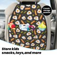 thumbnail image 4 of Bacon Omelette Rosemary Mats Back Seat Protectors, Car Seat Protector Vehicle Organizers Waterproof Cover Back Seat Cover for Kids with 3 Storage Pockets 2 Pack, 4 of 5