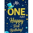 thumbnail image 3 of Blue Gold Starry First Birthday Banner with Top Hat Decoration Backdrop for Birthday Party Photography Props Party Decorations Happy First Birthday Celebrations, 3 of 7