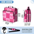 DIXRUYEE Zipper Binder File Keeper Documents Organized-Love Cherry Grid ...