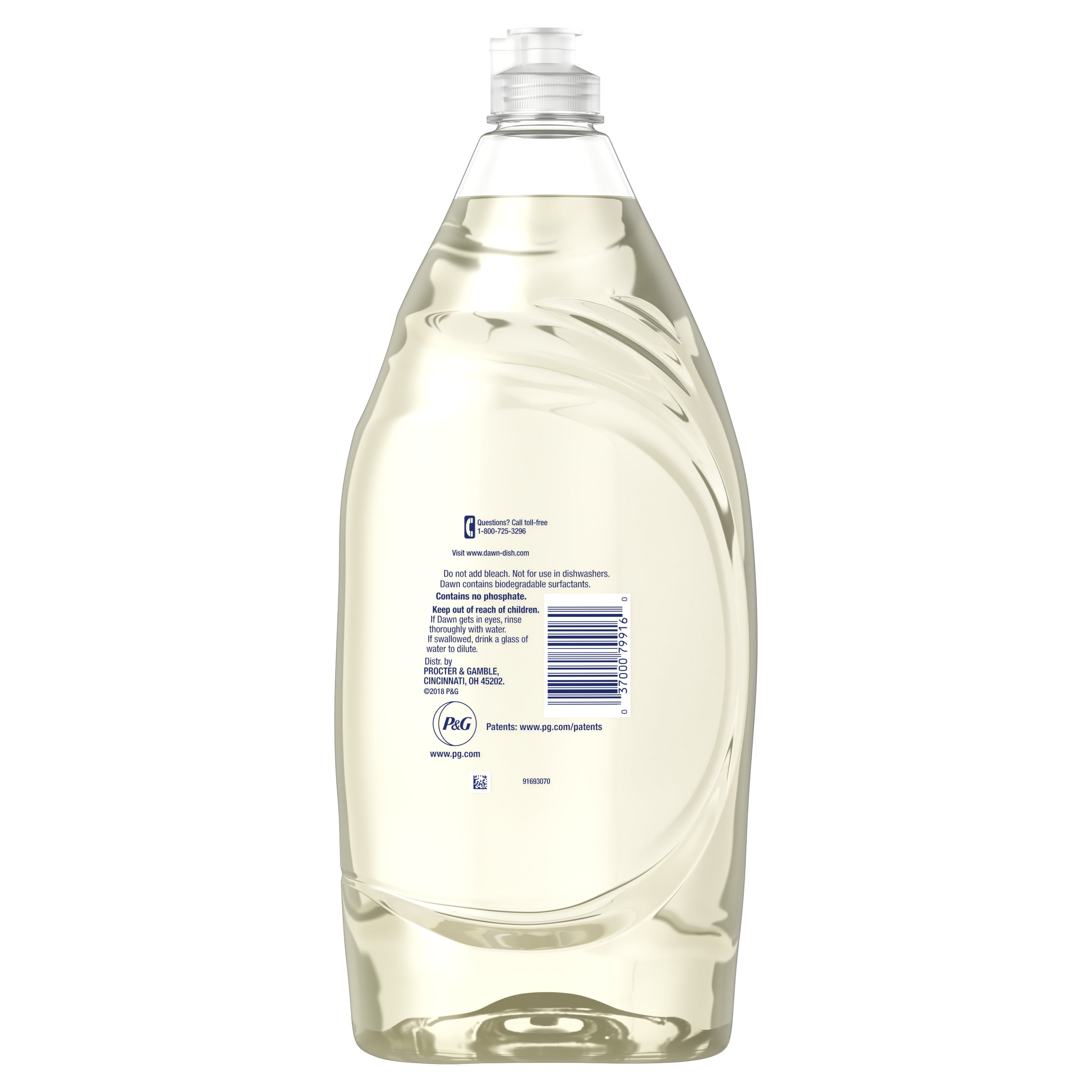 Dawn Pure Essentials Dishwashing Liquid Dish Soap, Lemon Essence, 34 fl oz